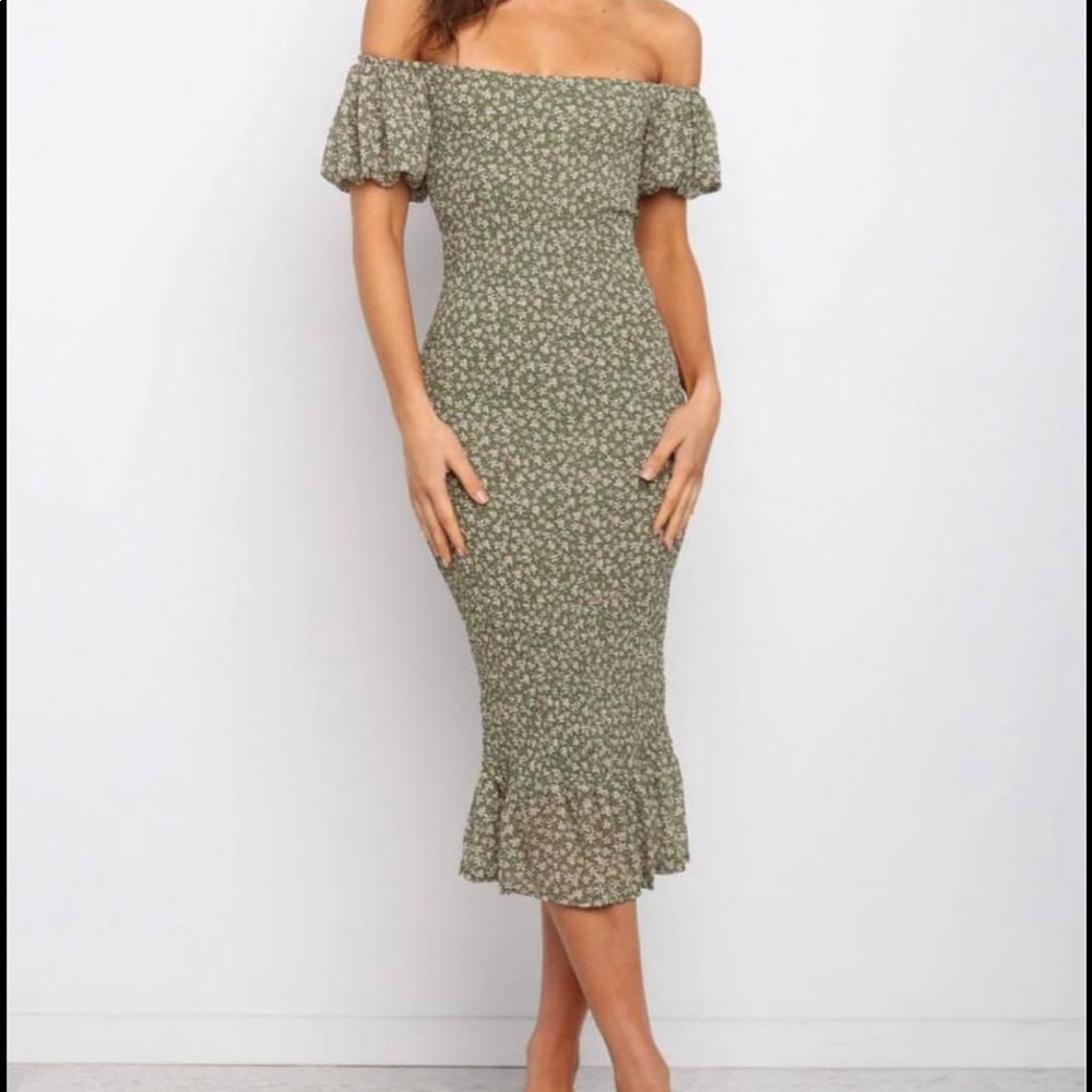 Petal and Pup Rubki Dress- green